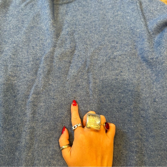 Eddie Bauer Lambs Wool Heather Blue Crewneck Sweater - Picture 6 of 6